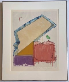 Stampa espressionista astratta all'acquatinta e spit-bite, firmata/N, de-accessione del corp.