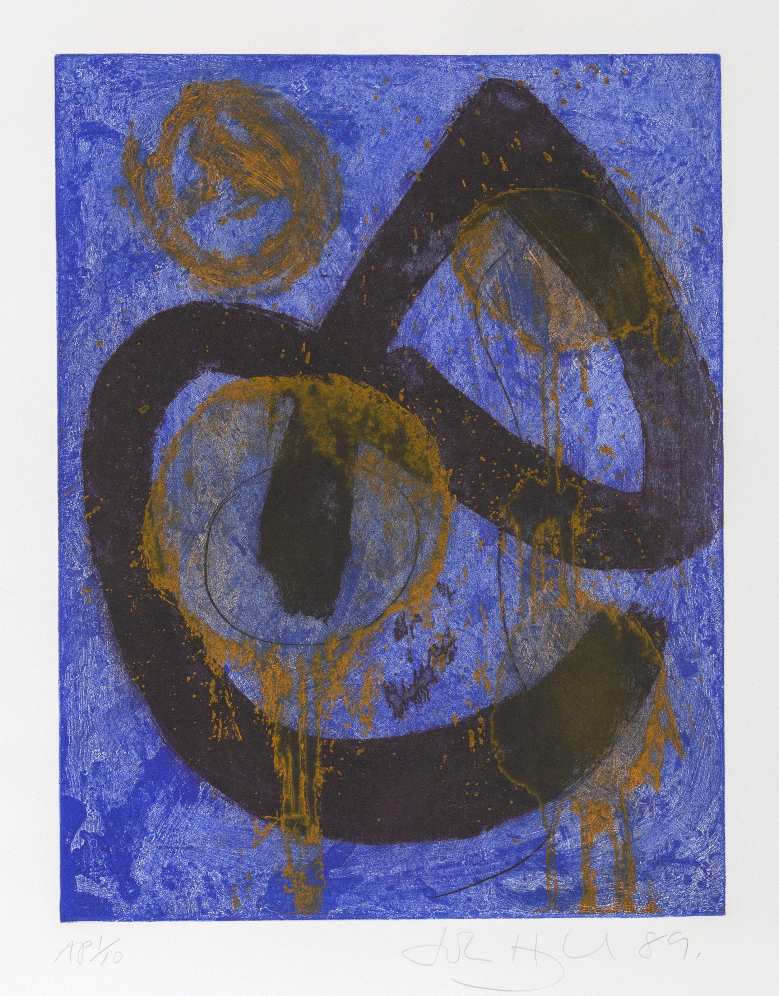 The Sorcerer, gravure abstraite à l'aquatinte de John Hoyland