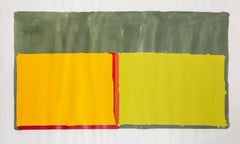 Yellows, Abstract Colorfield Silkscreen by John Hoyland 1969