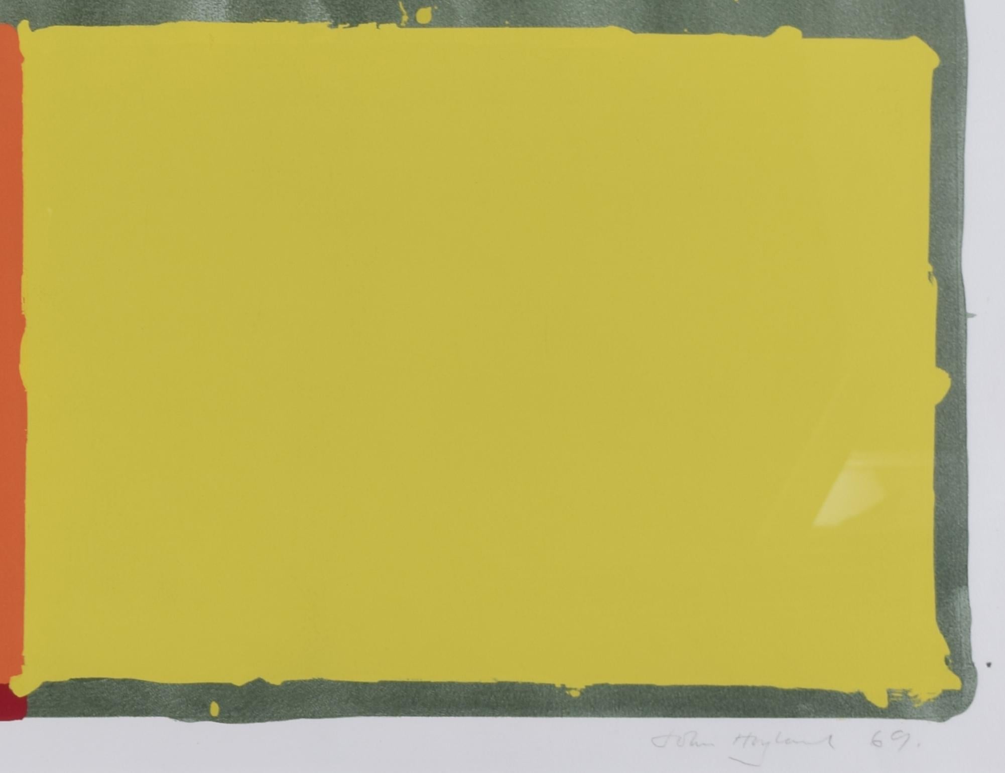 Yellows abstract screenprint by John Hoyland 1960s Modern British Art For Sale 2