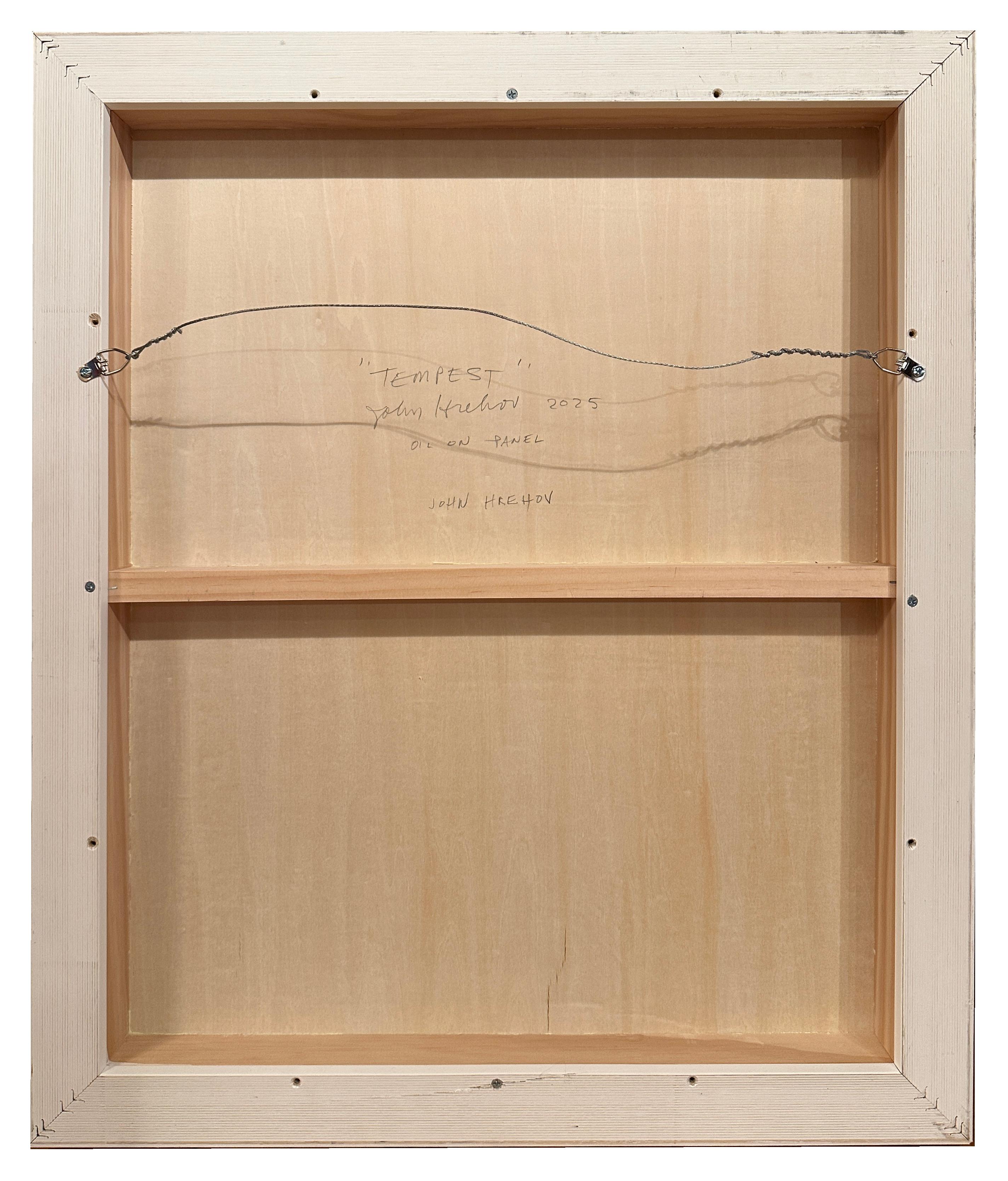 Tempest - Symbolist Still Life with Maritime Imagery - Oil on Panel For Sale 4