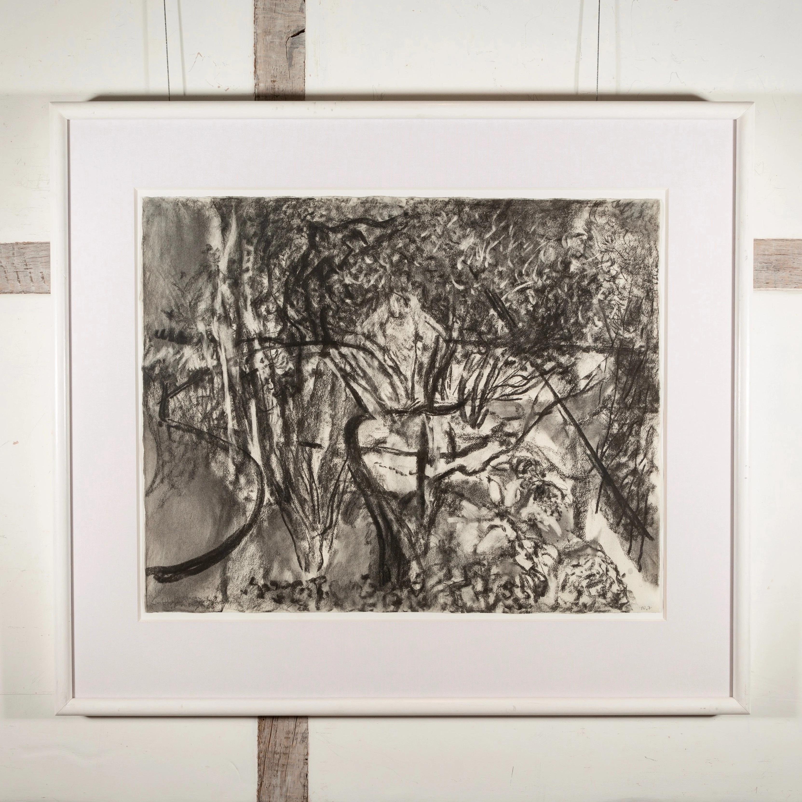 Partal Number 7, Alhambra, Abstract Charcoal Work by John Hubbard, 1987 For Sale 1