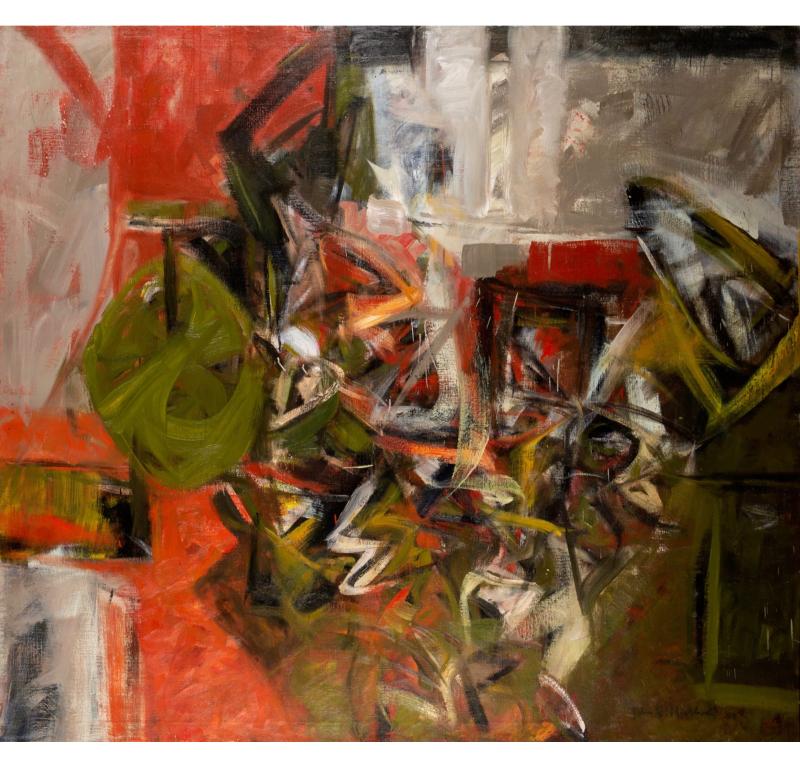 Roma, Interior, Pintura al óleo sobre lienzo de John Hubbard 1931-2017, 1958-9

Más información:
Técnica: Óleo sobre lienzo
144 x 160 cm
56 3/4 x 63 in
firmado y fechado; además, firmado, fechado, titulado e inscrito en el