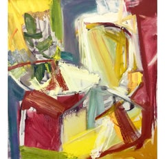 Natura morta con sedia, Olio su tela di John Hubbard, 1958