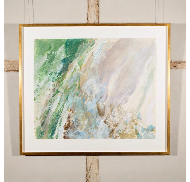 Movimenti d'acqua, dipinto a olio su carta di John Hubbard, 1968 in vendita 1