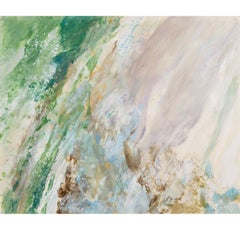 Movimientos del agua, pintura al óleo sobre papel de John Hubbard, 1968
