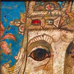 John Hull, Retrato de un rey, Firmado Óleo sobre masonita, Contemporáneo americano