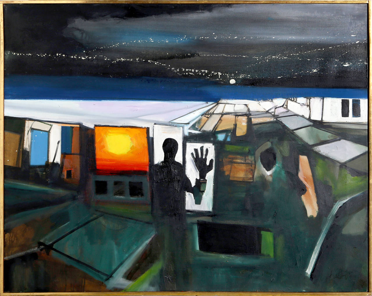 Figurative Painting di John Hultberg - Al confine