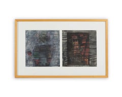 Bay Area Figurative Abstract Gouache Painting "Video Tower" John Hultberg