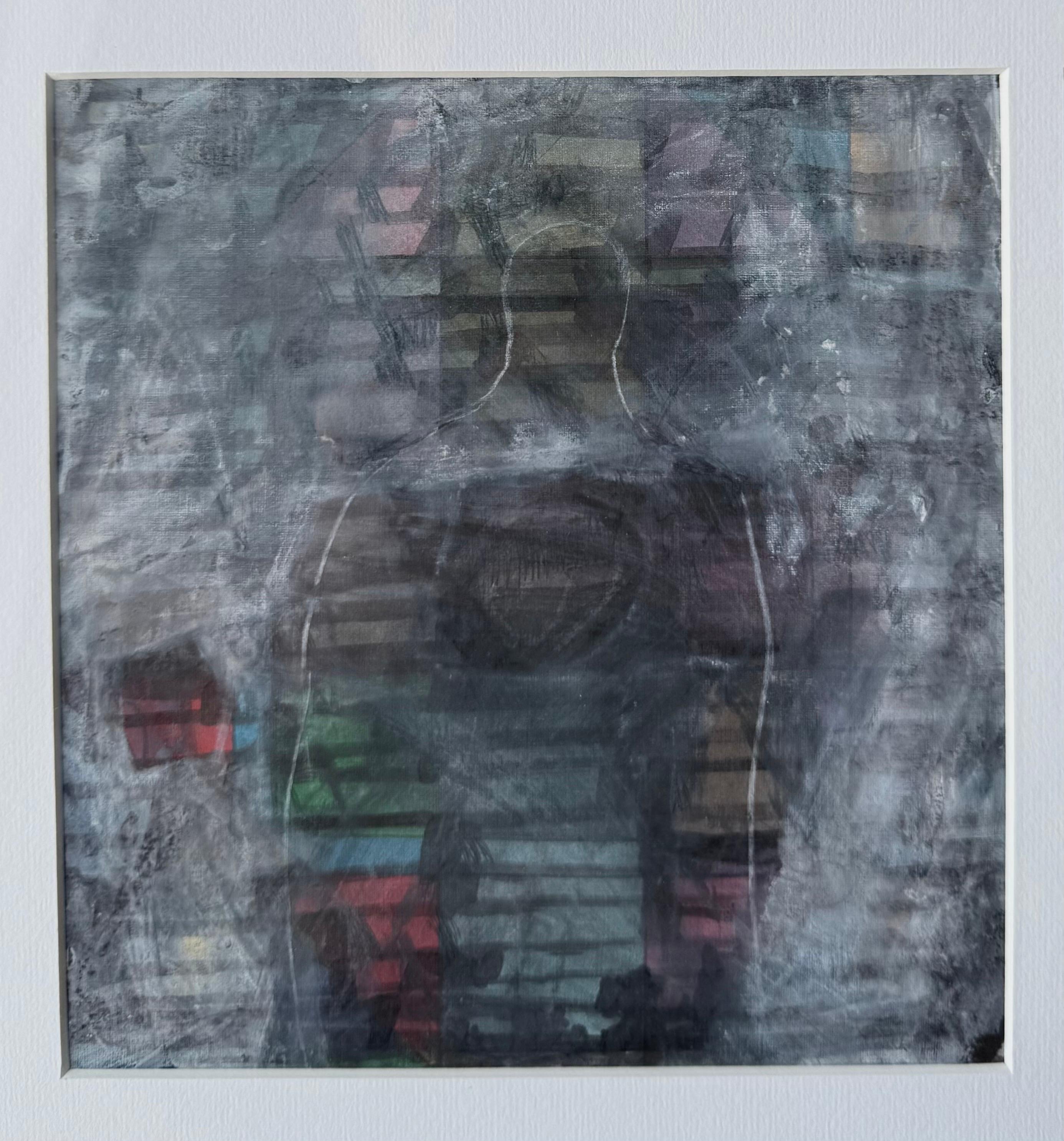 Área de la Bahía Pintura al gouache abstracta figurativa 