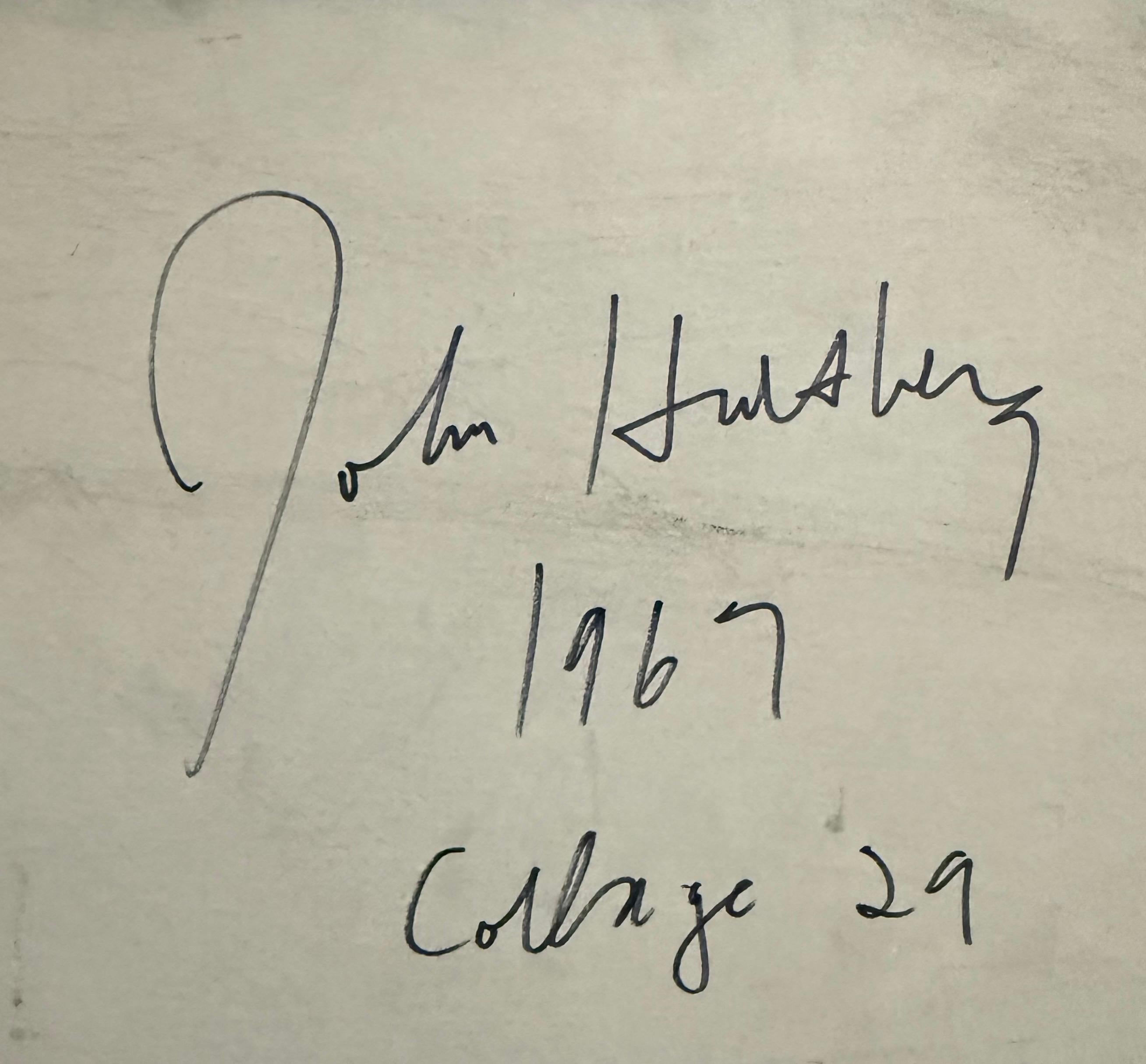 Large John Hultberg SF Bay Area Artist Abstract Expressionist Collage Painting For Sale 11