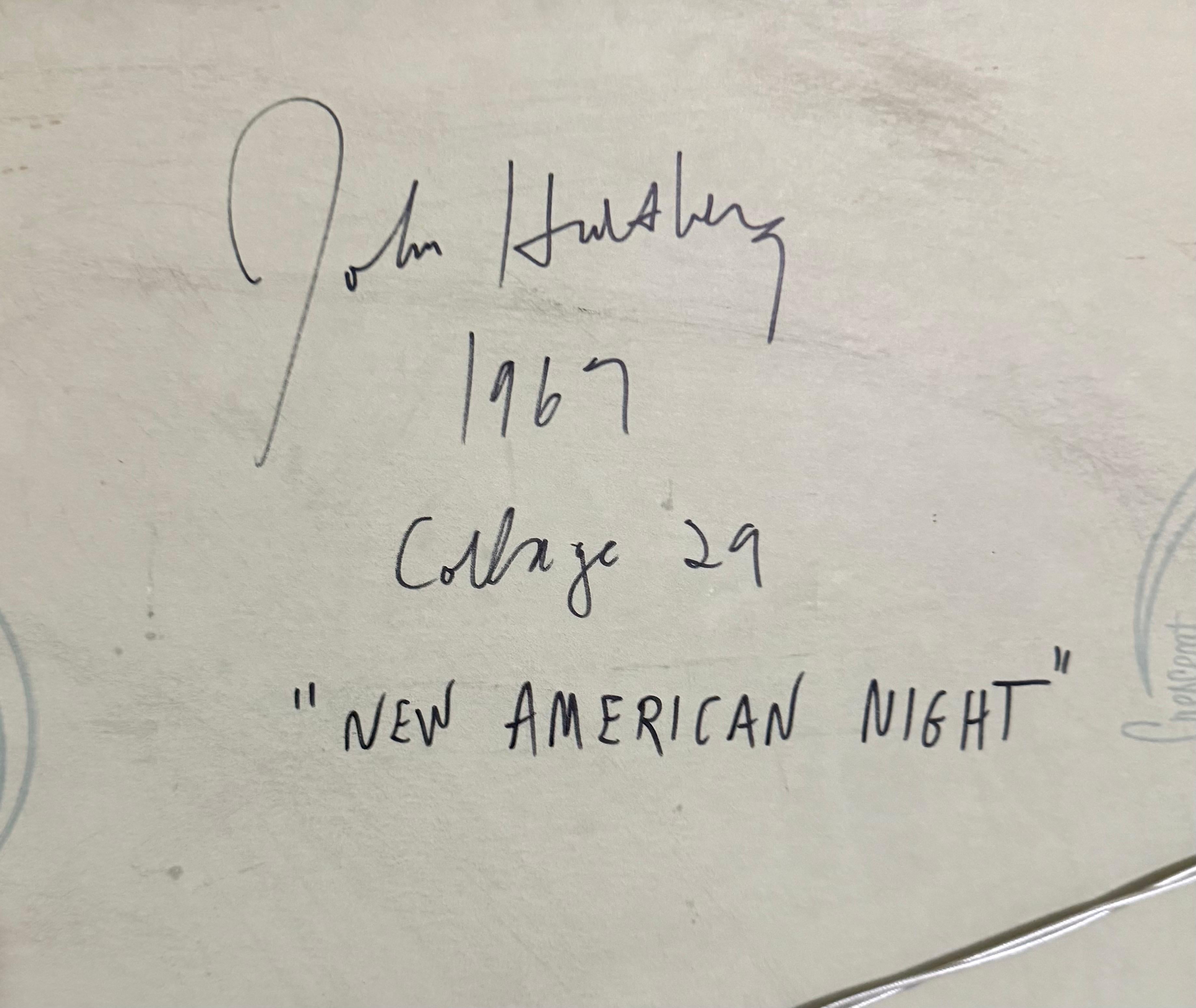 Large John Hultberg SF Bay Area Artist Abstract Expressionist Collage Painting For Sale 12