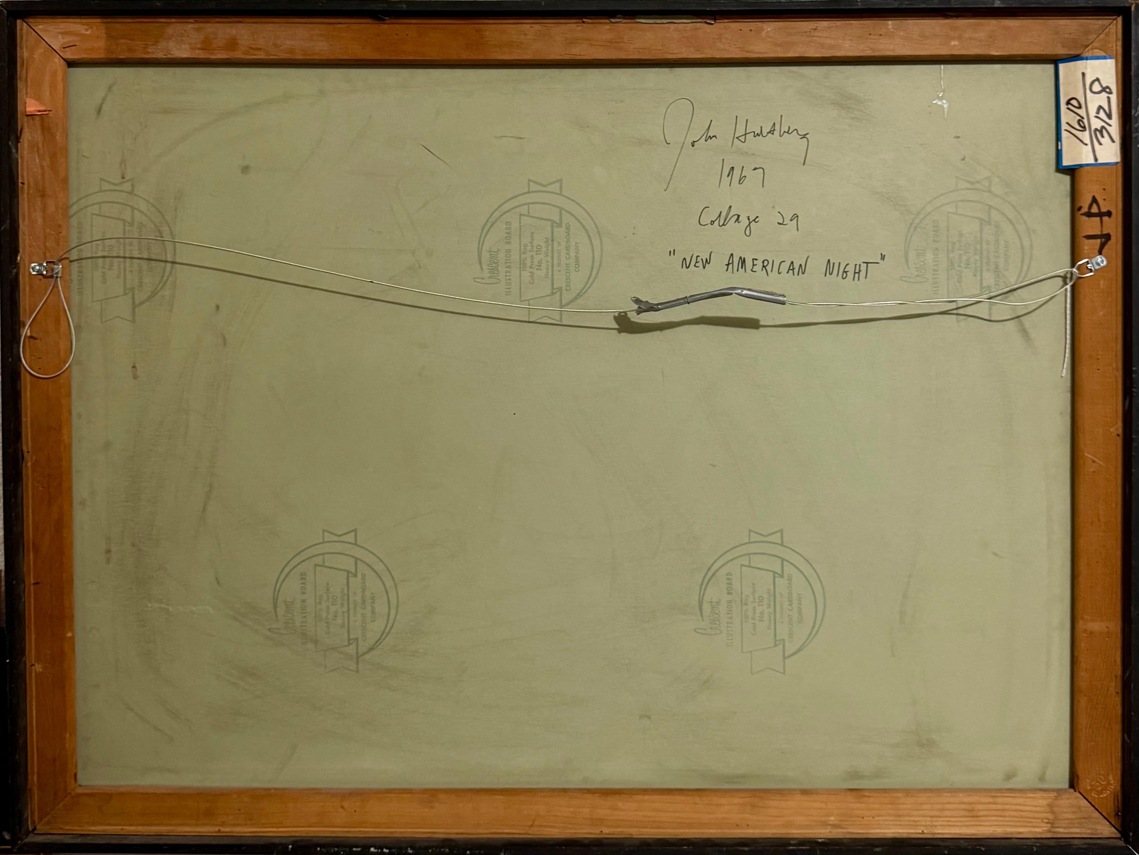 Large John Hultberg SF Bay Area Artist Abstract Expressionist Collage Painting For Sale 13