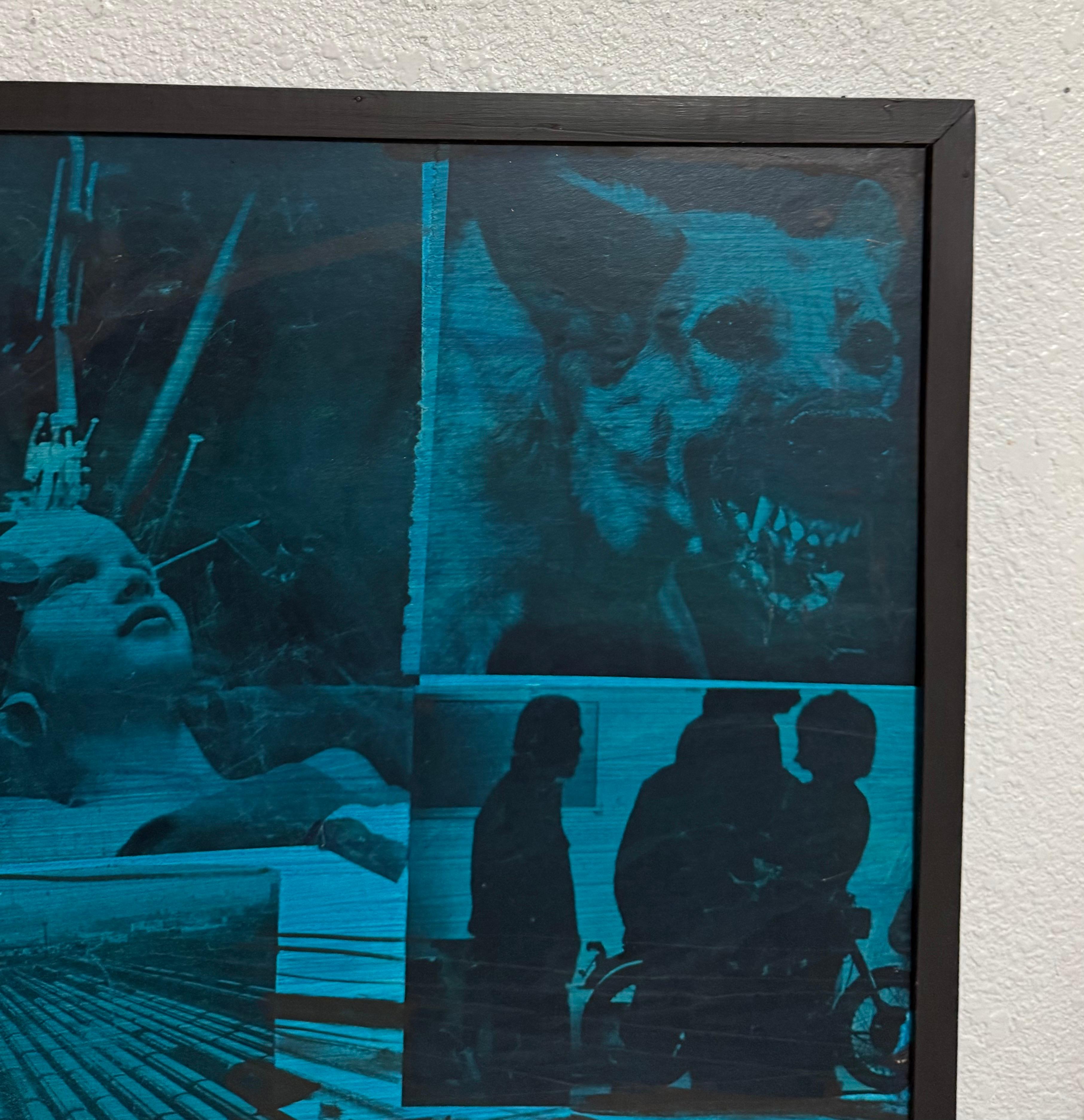 Large John Hultberg SF Bay Area Artist Abstract Expressionist Collage Painting For Sale 4