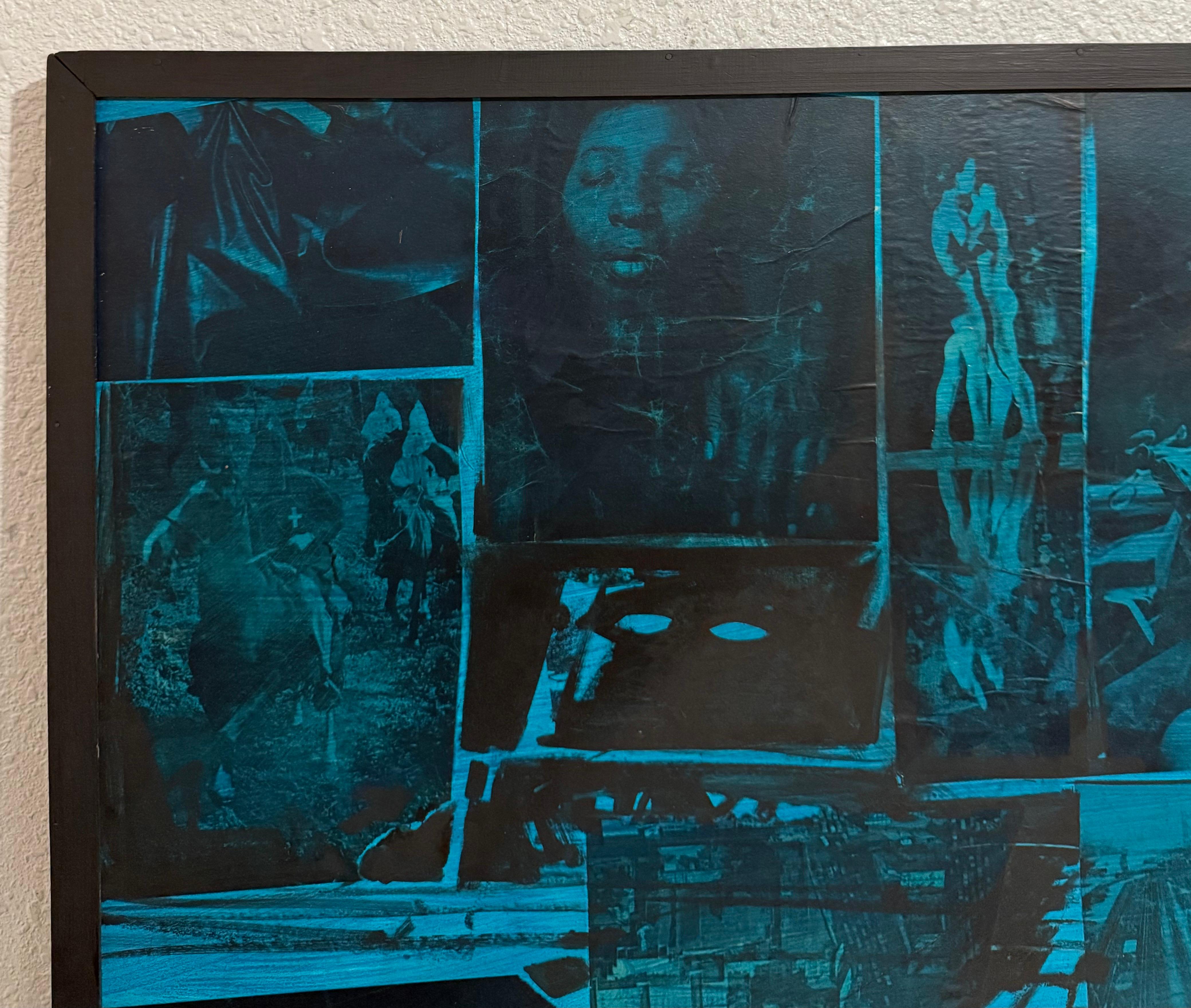 Large John Hultberg SF Bay Area Artist Abstract Expressionist Collage Painting For Sale 5