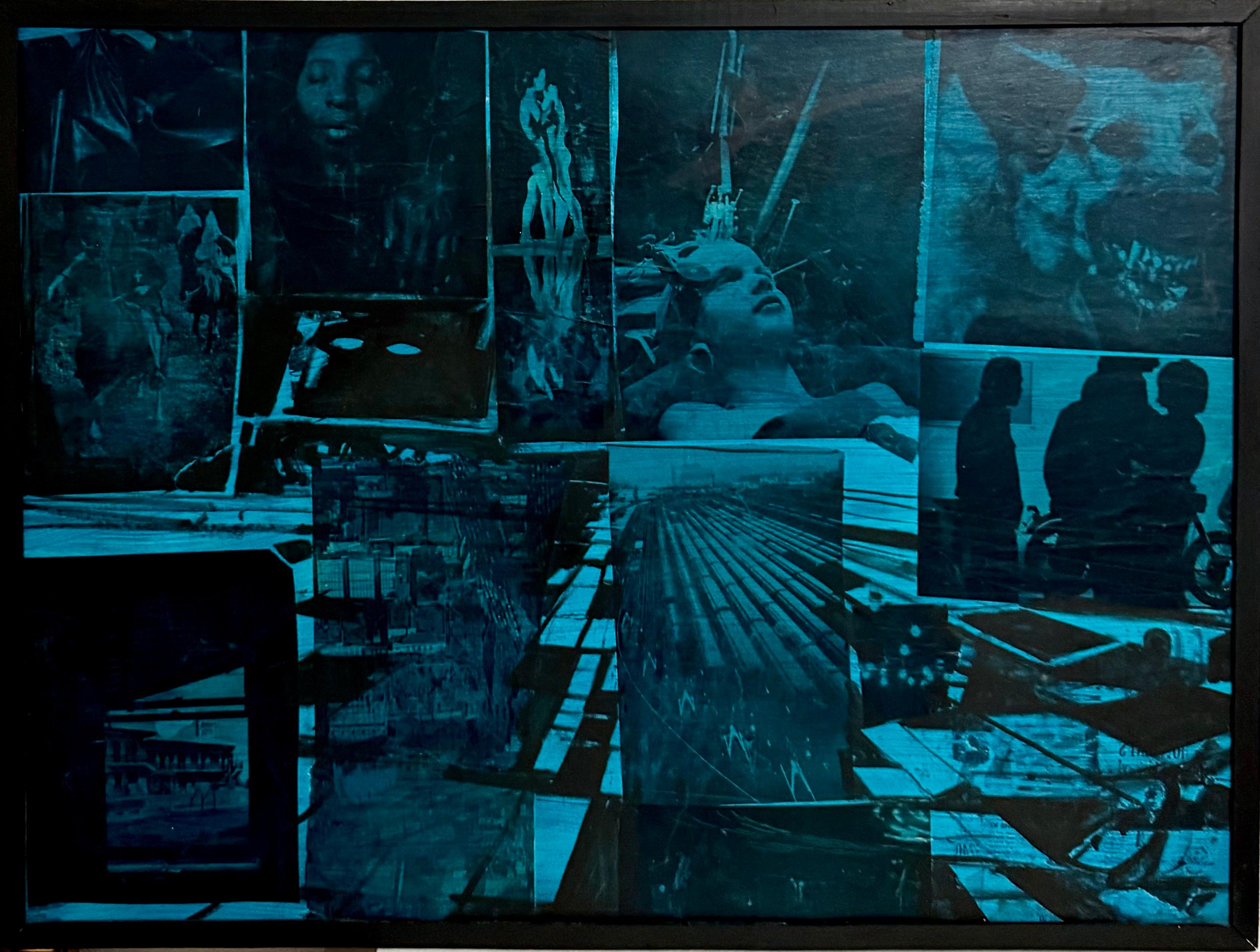 John Hultberg (American 1922-2005)
New American Night
1967
Collage on board, framed
Hand signed, titled, dated, and inscribed "Collage 29" on verso
Dimensions: framed 31 x 41  image 29" x 39"

John Hultberg (1922 – 2005) was an American Abstract