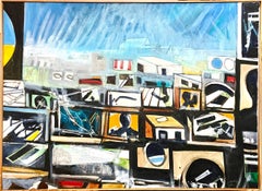 Large John Hultberg SF Bay Area Artist Abstract Expressionist Oil Painting