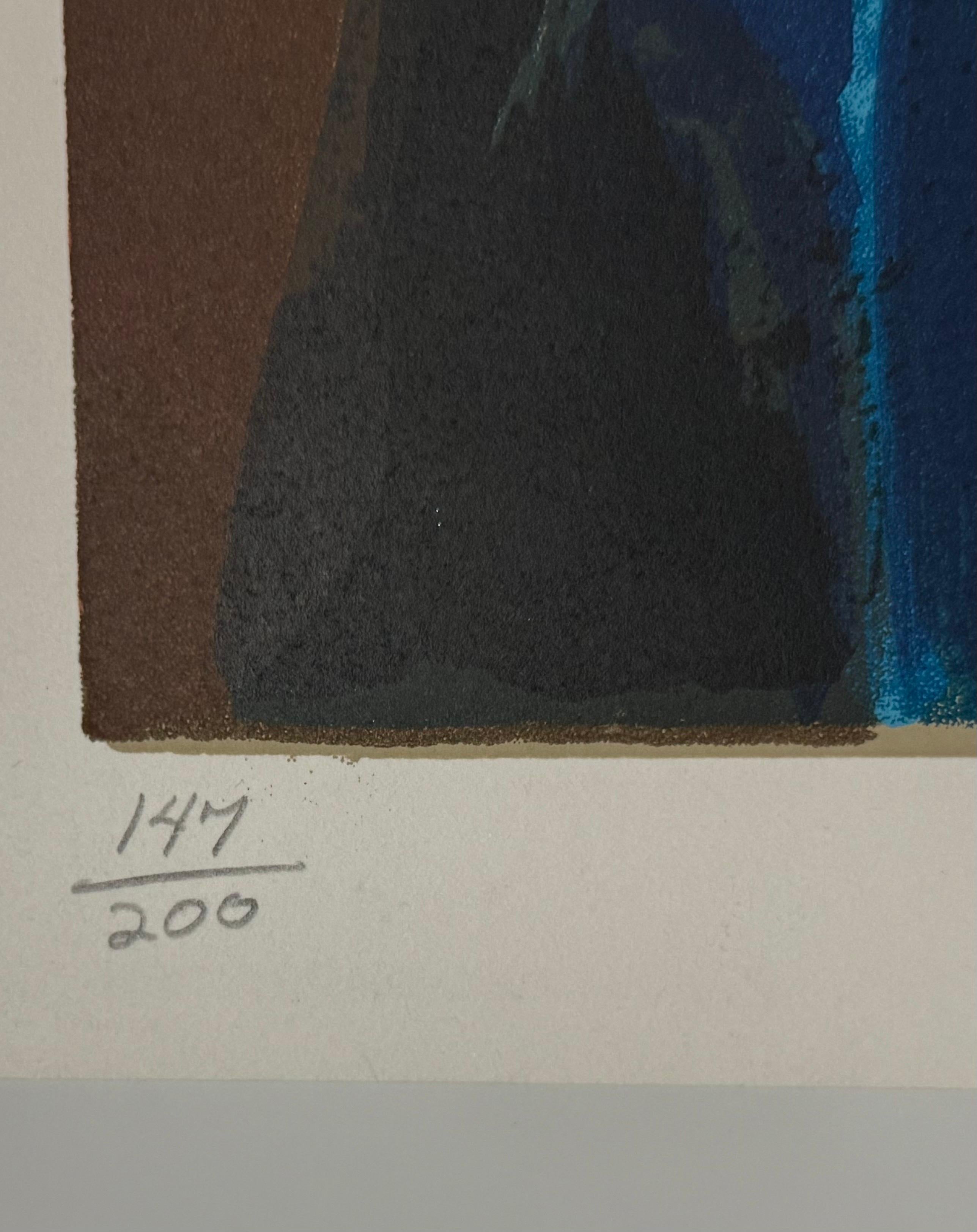 1970 Bay Area Figurativa Astratta Litografia Serigrafia Serra John Hultbergs in vendita 9