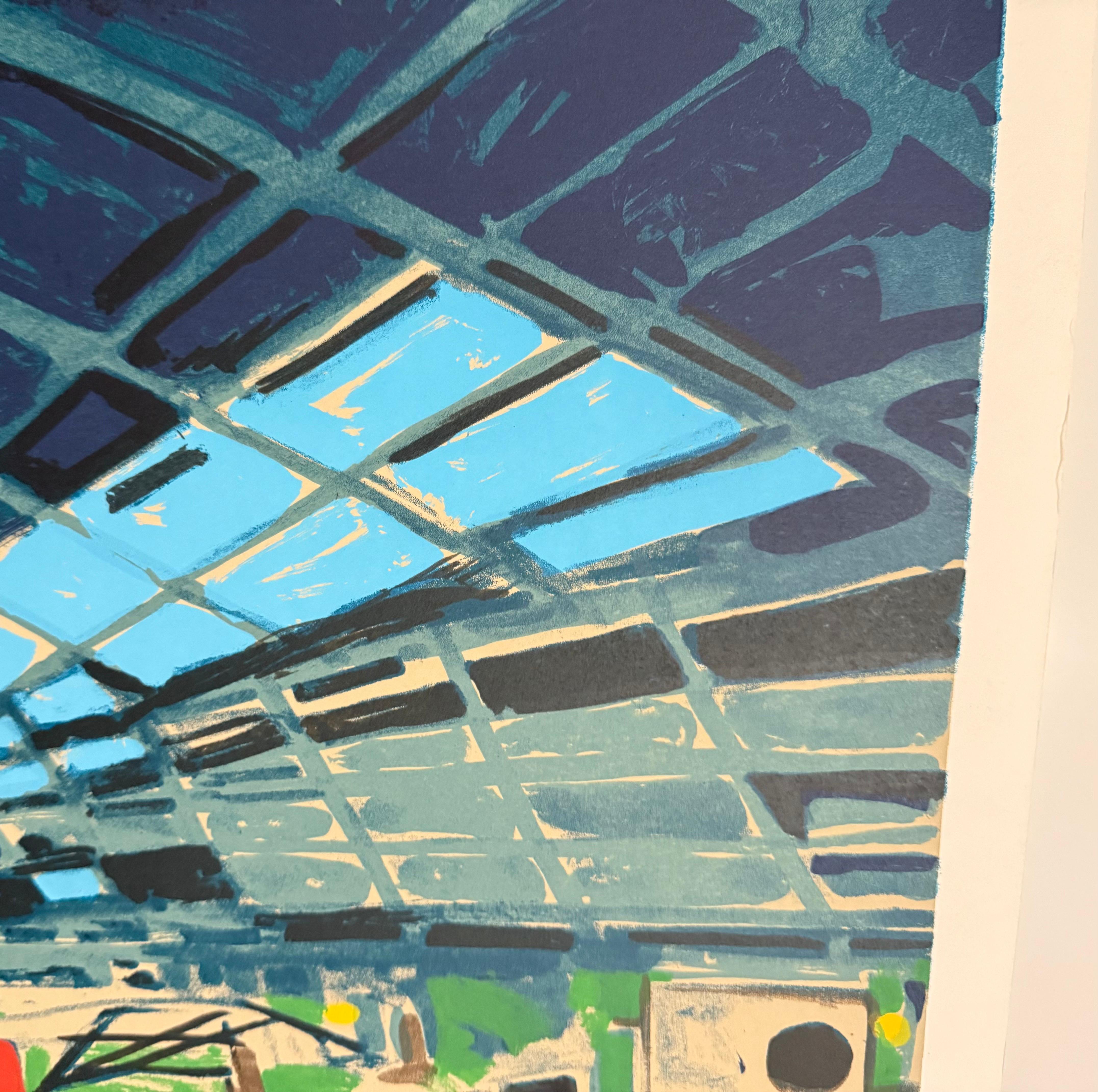 1970 Bay Area Figurativa Astratta Litografia Serigrafia Serra John Hultbergs in vendita 4