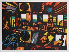 After the Party, Abstract Screenprint by John Hultberg