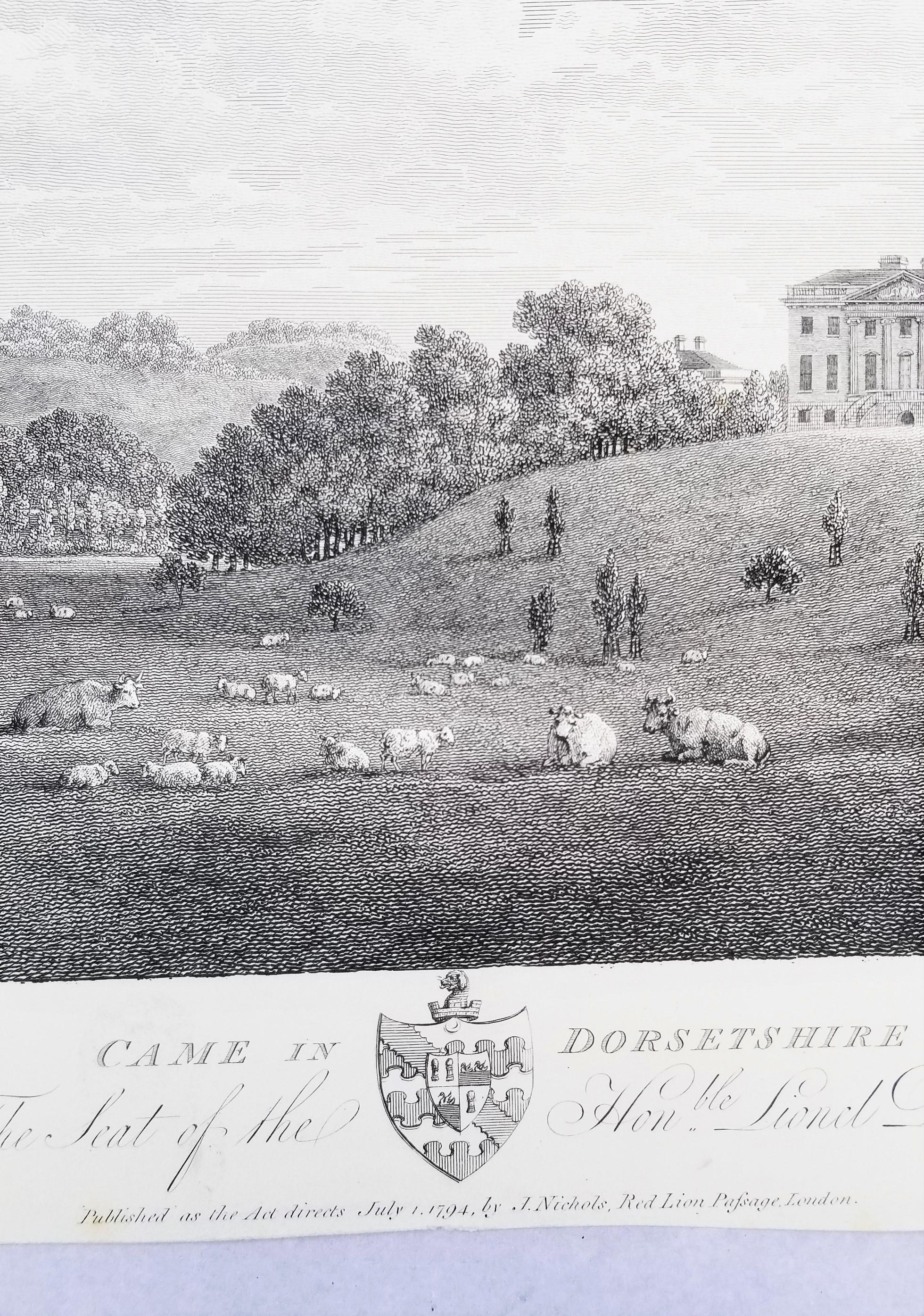 Came, la sede dell'On. Lionel Damer /// Dorsetshire John Hutchins Inglese in vendita 8