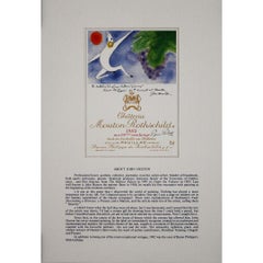 Vintage 1982 Château Mouton Rothschild label, designed by artist John Hutson