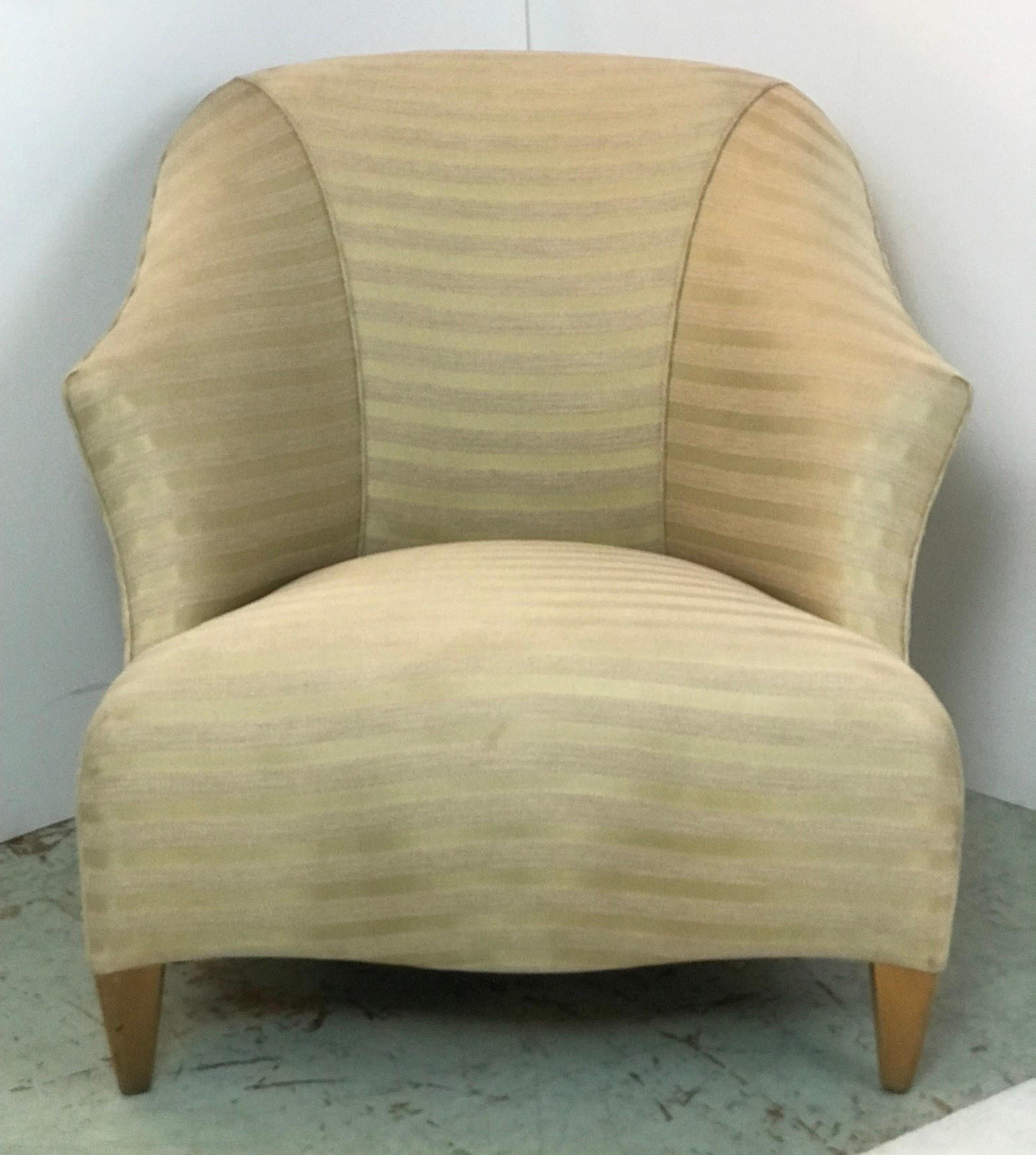 John Hutton Designs for Donghia Ghost/Spirit Club Chair in of the Period Fabric 1