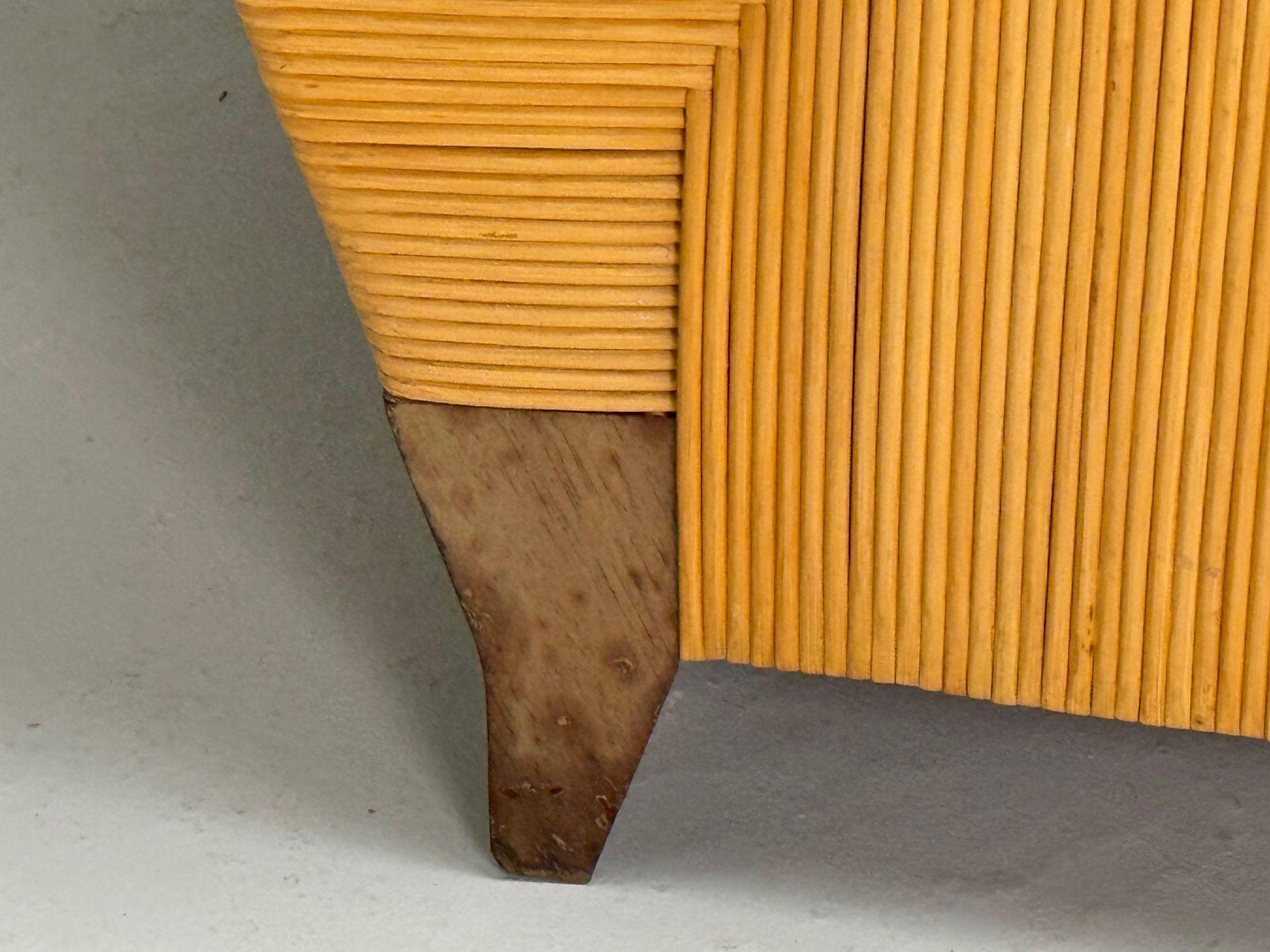 John Hutton, Donghia, Mahogany, Wicker Cane, Merbau Lounge Chairs, USA, 1995 en vente 6