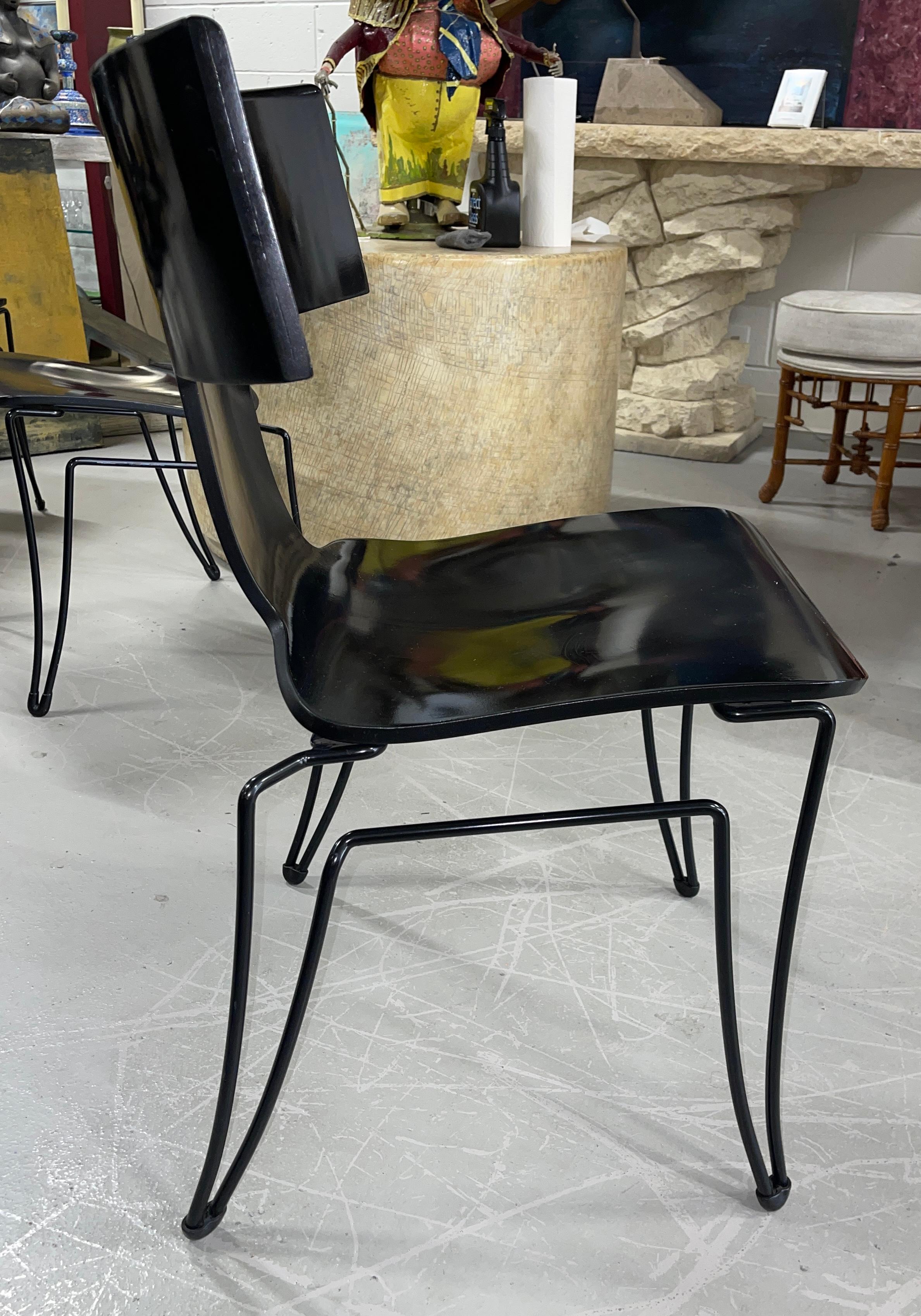 Metal John Hutton for Donghia Anziano Chairs For Sale