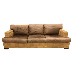 John Hutton for Donghia Block Island Collection Rattan Sofa, Two Available