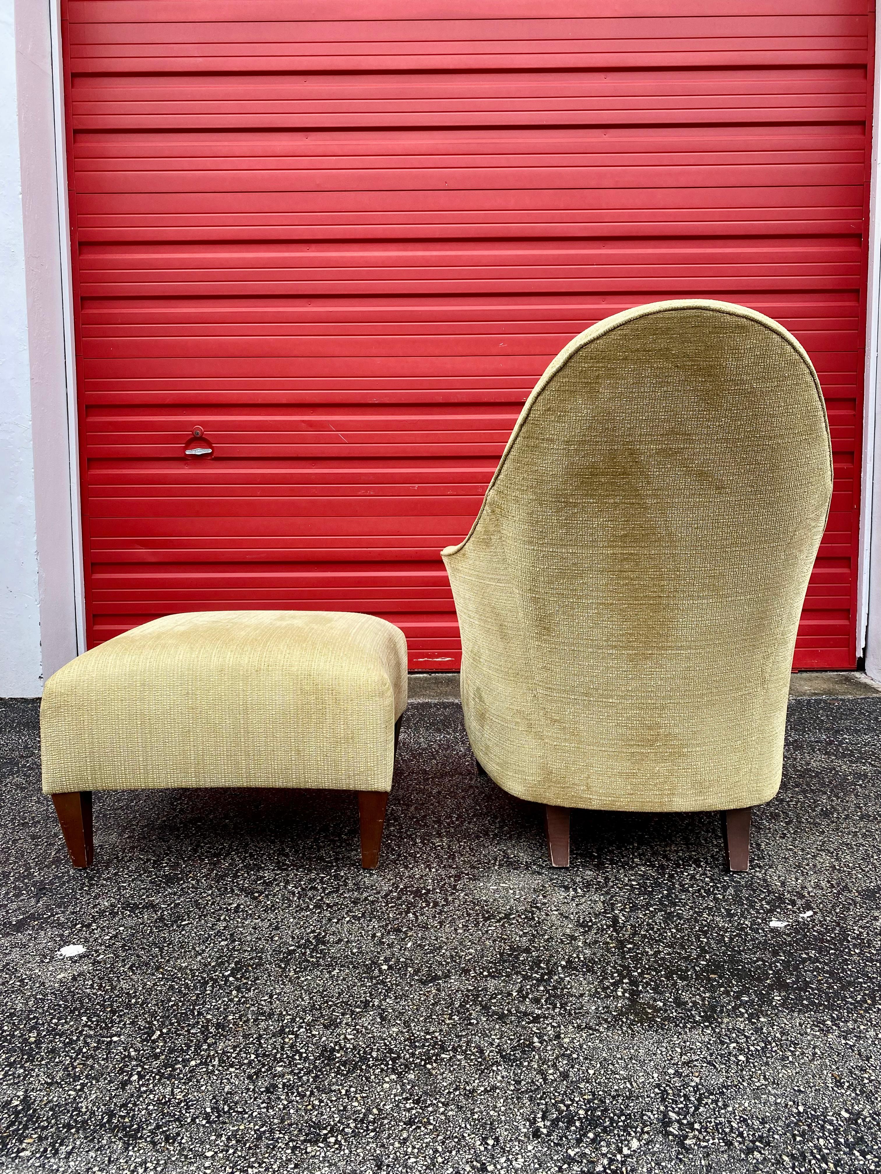 Chaise et repose-pieds « Ghost » de John Hutton pour Donghia, lot de 2 en vente 6
