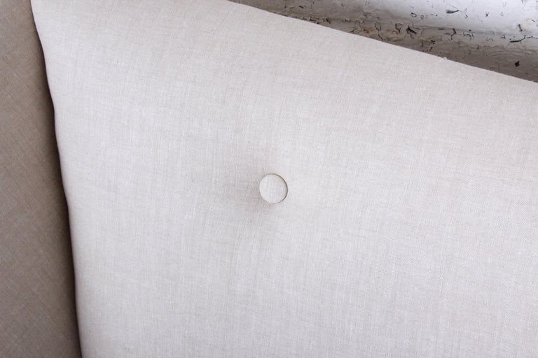 Late 20th Century John Hutton for Donghia Linen Upholstered Spirit Sofa, circa 1980s For Sale