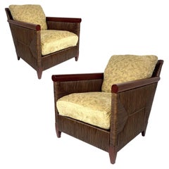 JOHN HUTTON pour DONGHIA 'Merbau' fauteuils de salon en rotin tressé, prix par chaise