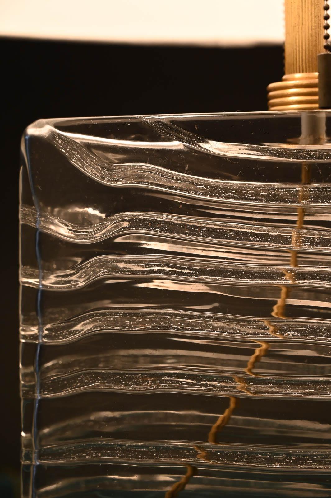 John Hutton für Donghia Murano-Glaslampen aus Klarglas und Messing (21. Jahrhundert und zeitgenössisch) im Angebot
