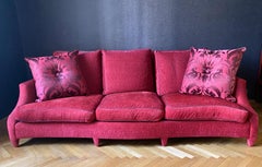John Hutton für Donghia: Sofa „Ogee“, Chenille-Samtpolsterung mit Kordelzug