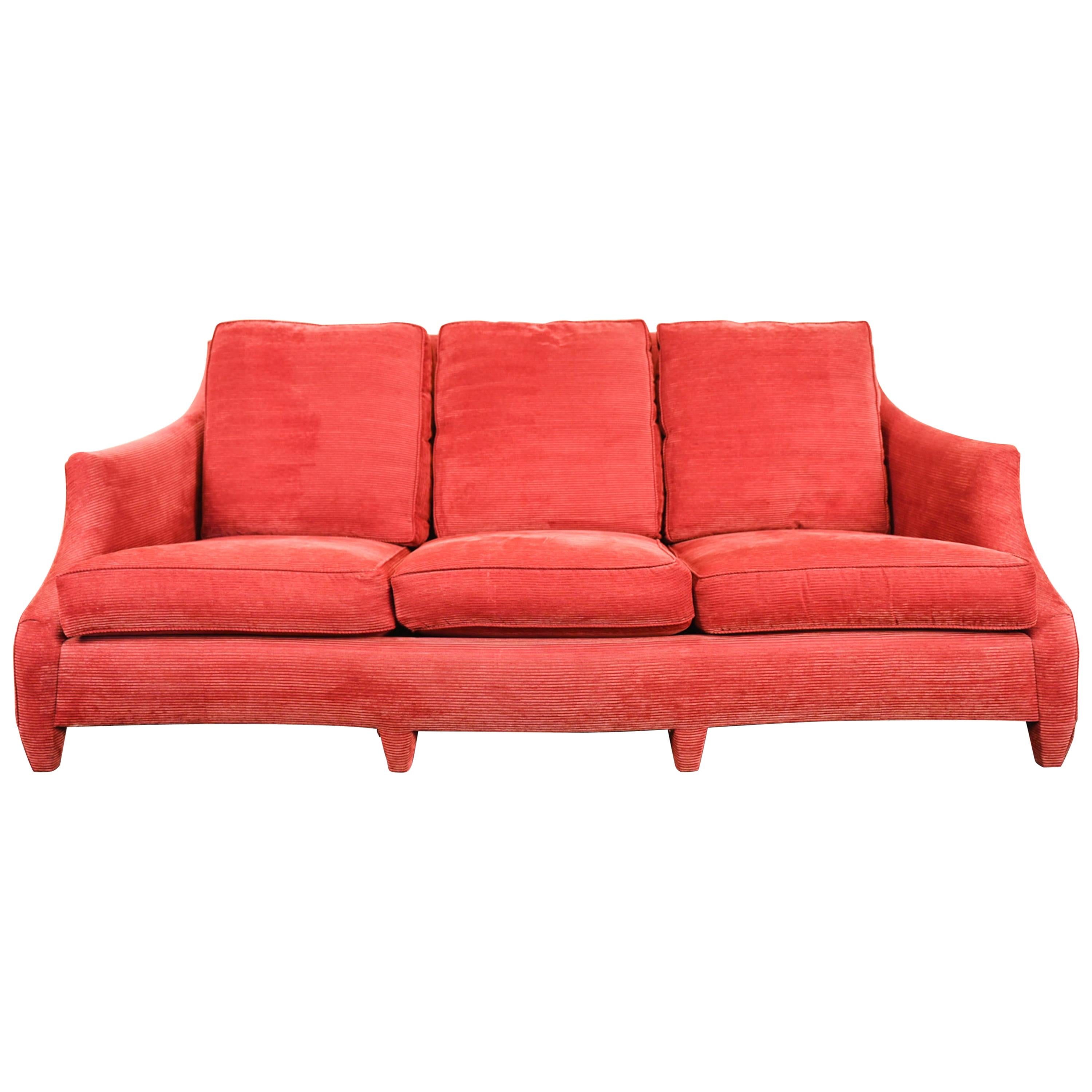 John Hutton for Donghia "Ogee" Sofa, Corded Chenille Upholstery