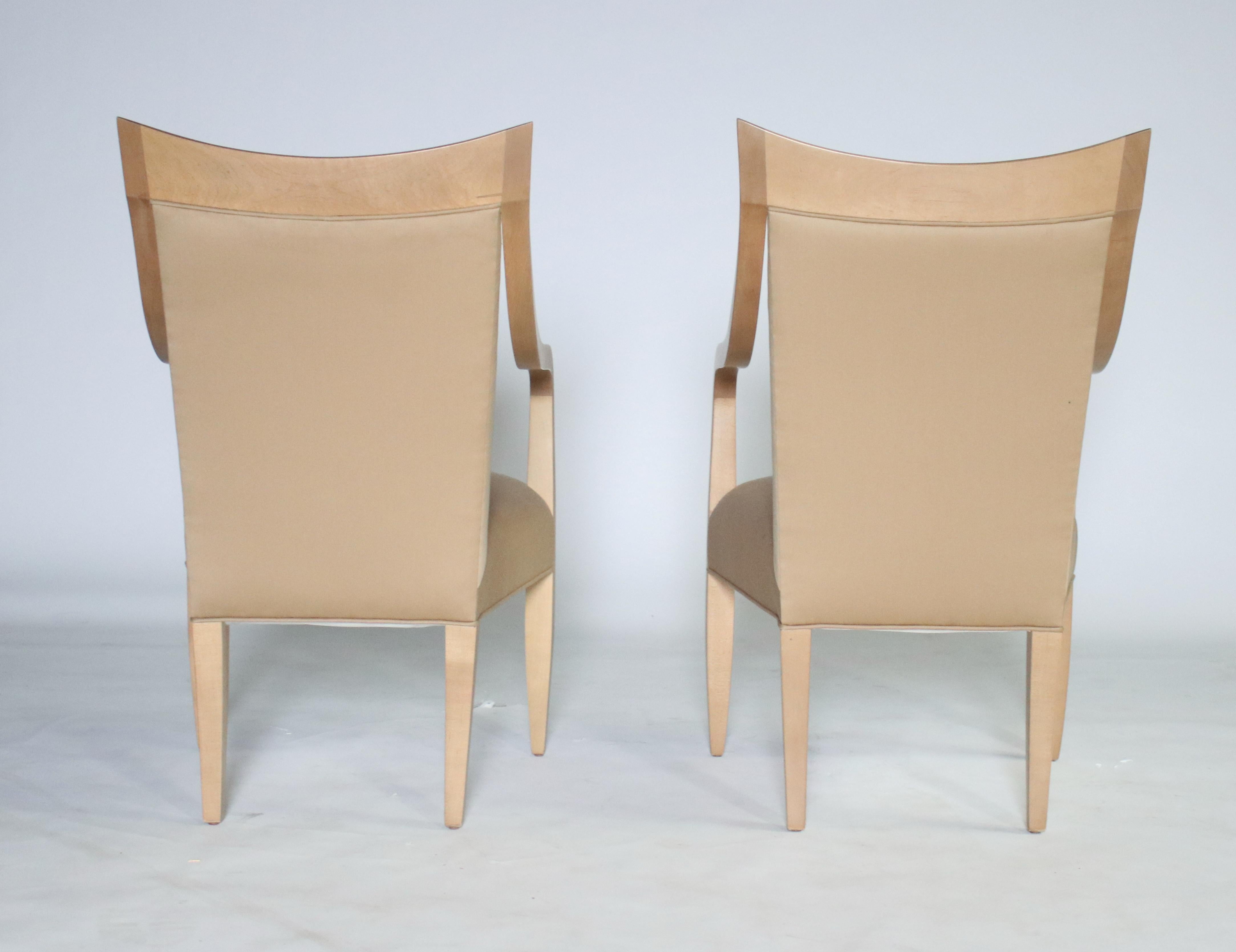 Fabric John Hutton for Donghia Set of 8 Dining Chairs