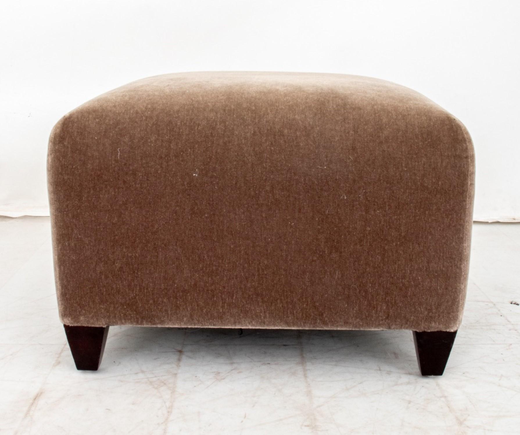 John Hutton for Donghia Ultrasuede Ottoman For Sale 2