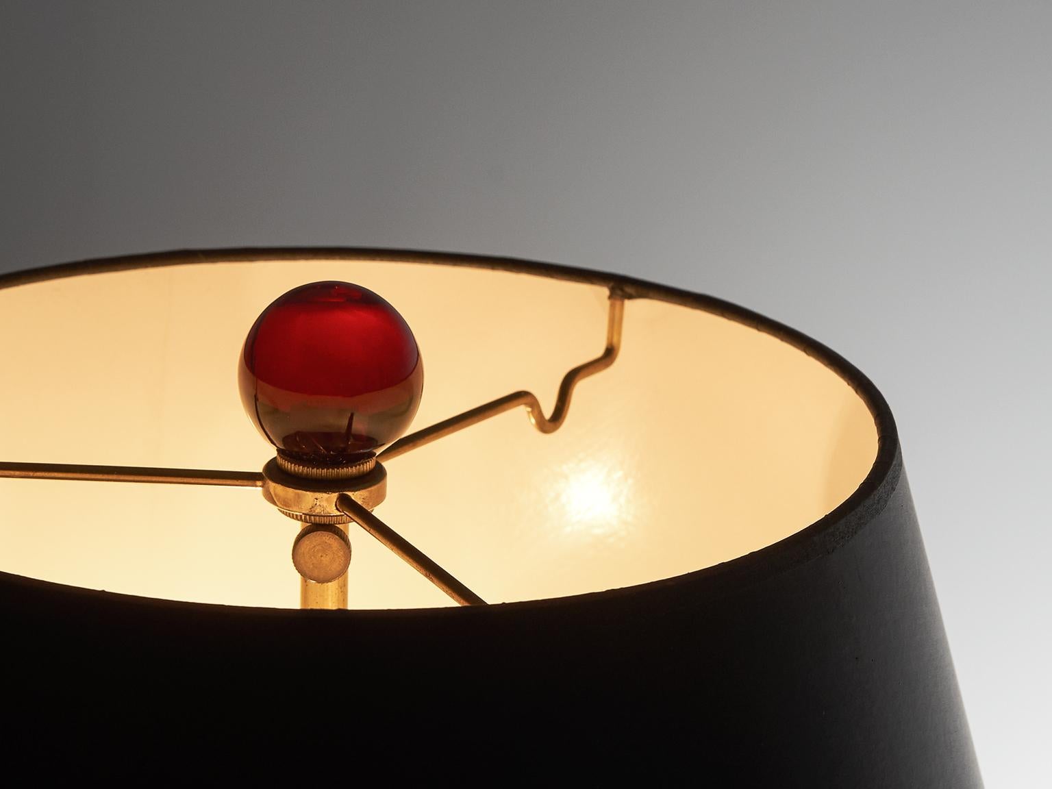 Late 20th Century John Hutton Grand Red Glass Table Lights 
