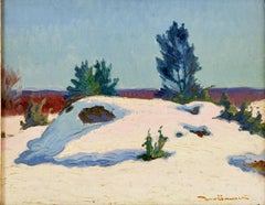 Nordic Winter Landscape, Oil on Canvas, Signed, Early 20th Century