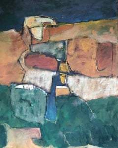 Puglia II, Óleo, pintura, Músico, Dire straits, Británico, Abstracto, aéreo