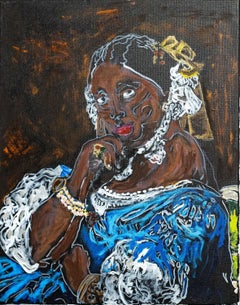"Madam Ingres Black" -- Painting on Canvas by John Isiah Walton
