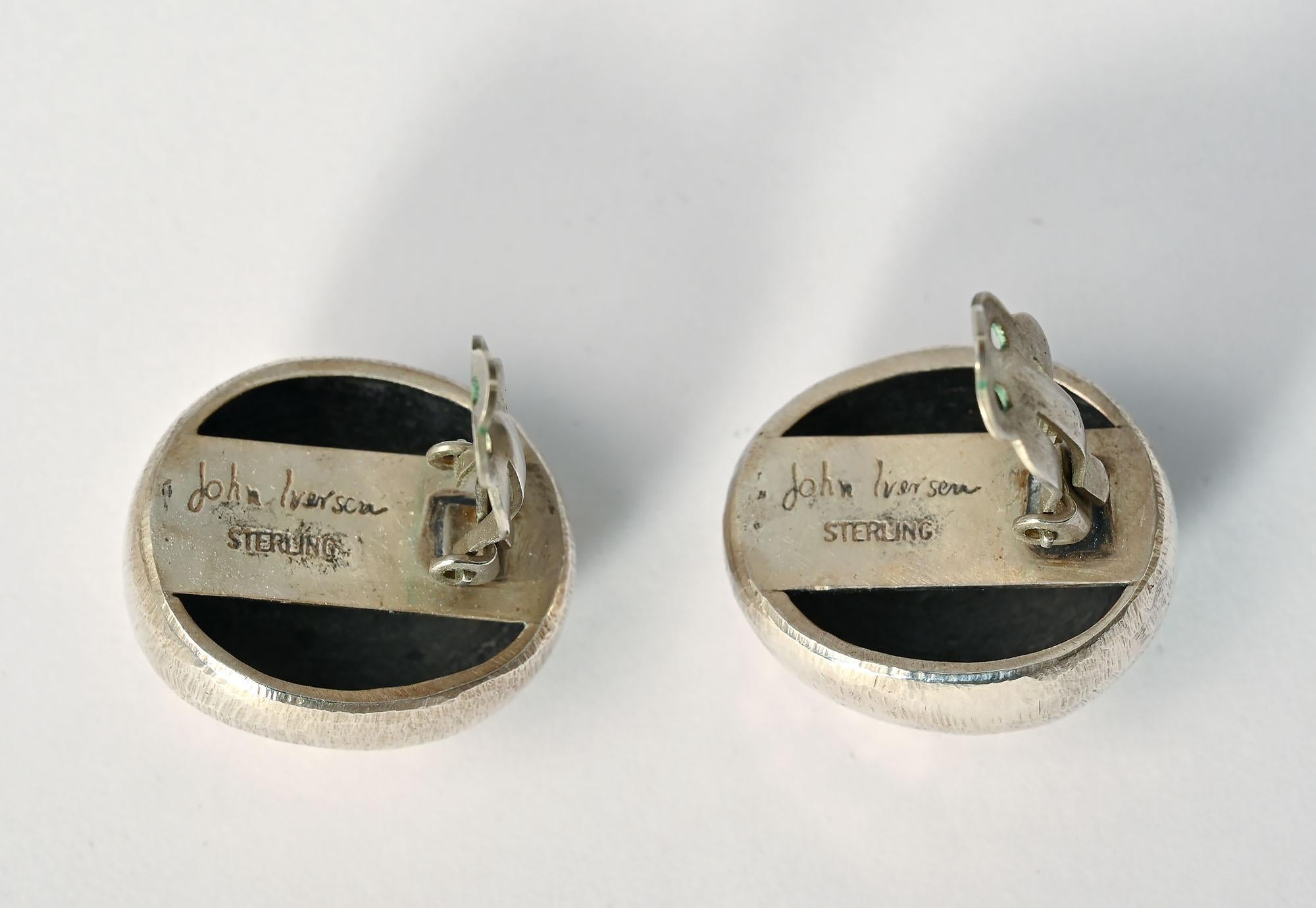 John Iversen Large Earrings from Pebble Series In Excellent Condition For Sale In Darnestown, MD