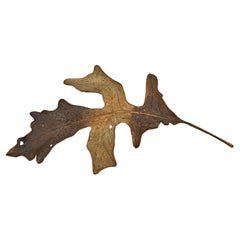 John Iversen Patinated Bronze Leaf Brooch