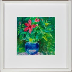 John Ivor Stewart PPPS (1936-2018) - Acrylique contemporaine encadrée, Hibiscus