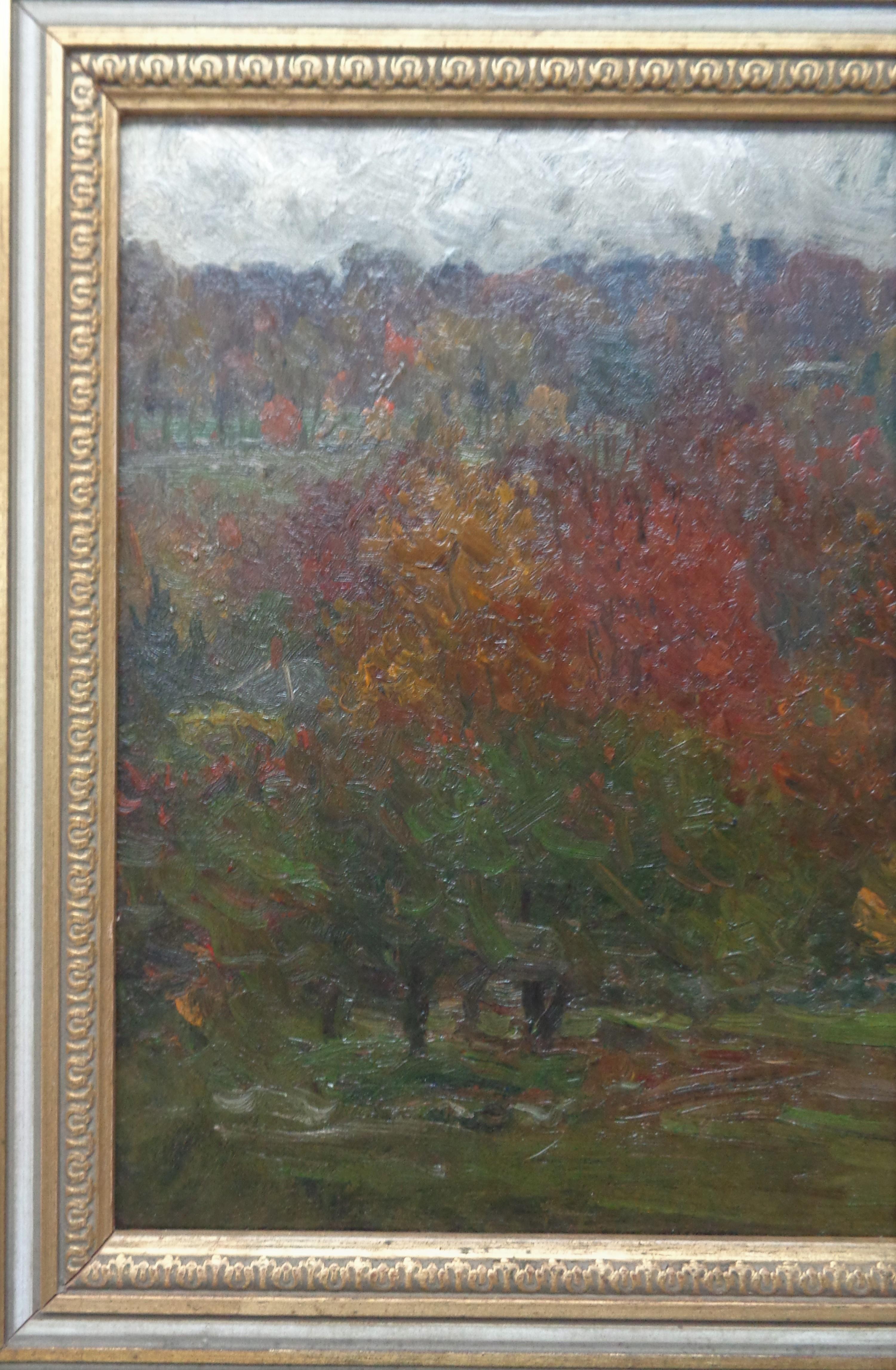 Pintura al óleo del artista impresionista estadounidense John J. Enneking - Painting de John J Enneking