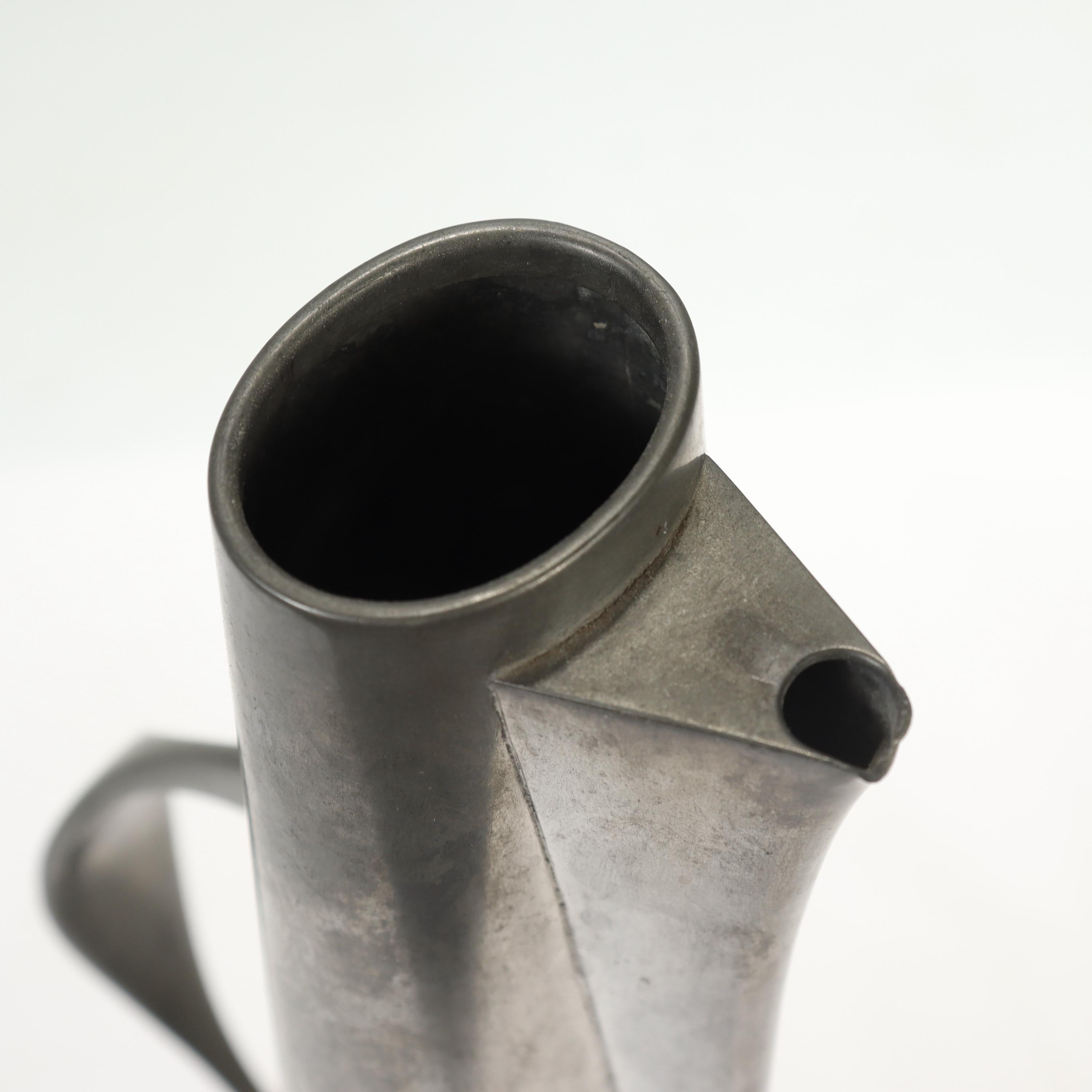 John 'Jack' Prip American Modernist Pewter Tall Cocktail Pitcher or Ewer For Sale 5