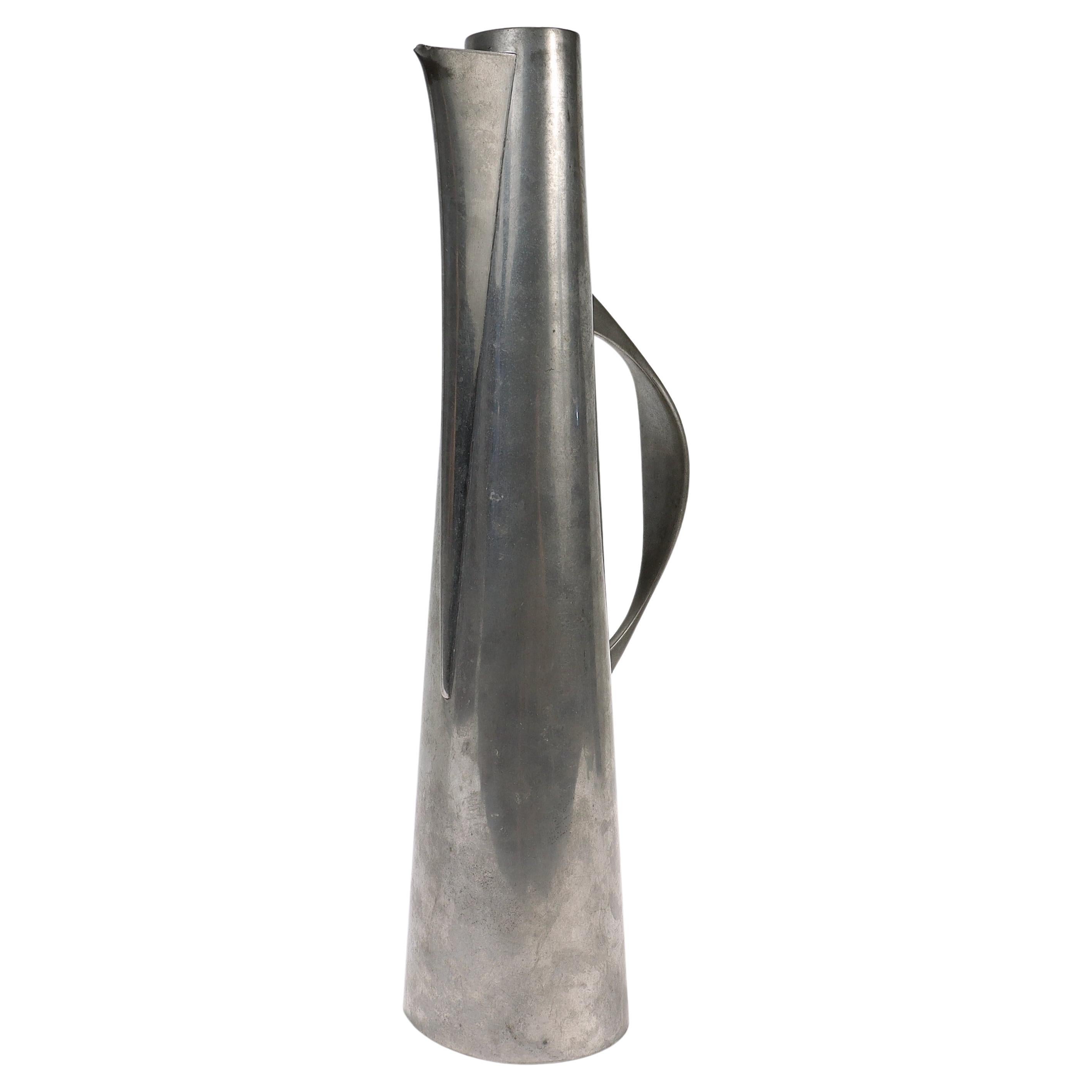 John 'Jack' Prip American Modernist Pewter Tall Cocktail Pitcher or Ewer For Sale