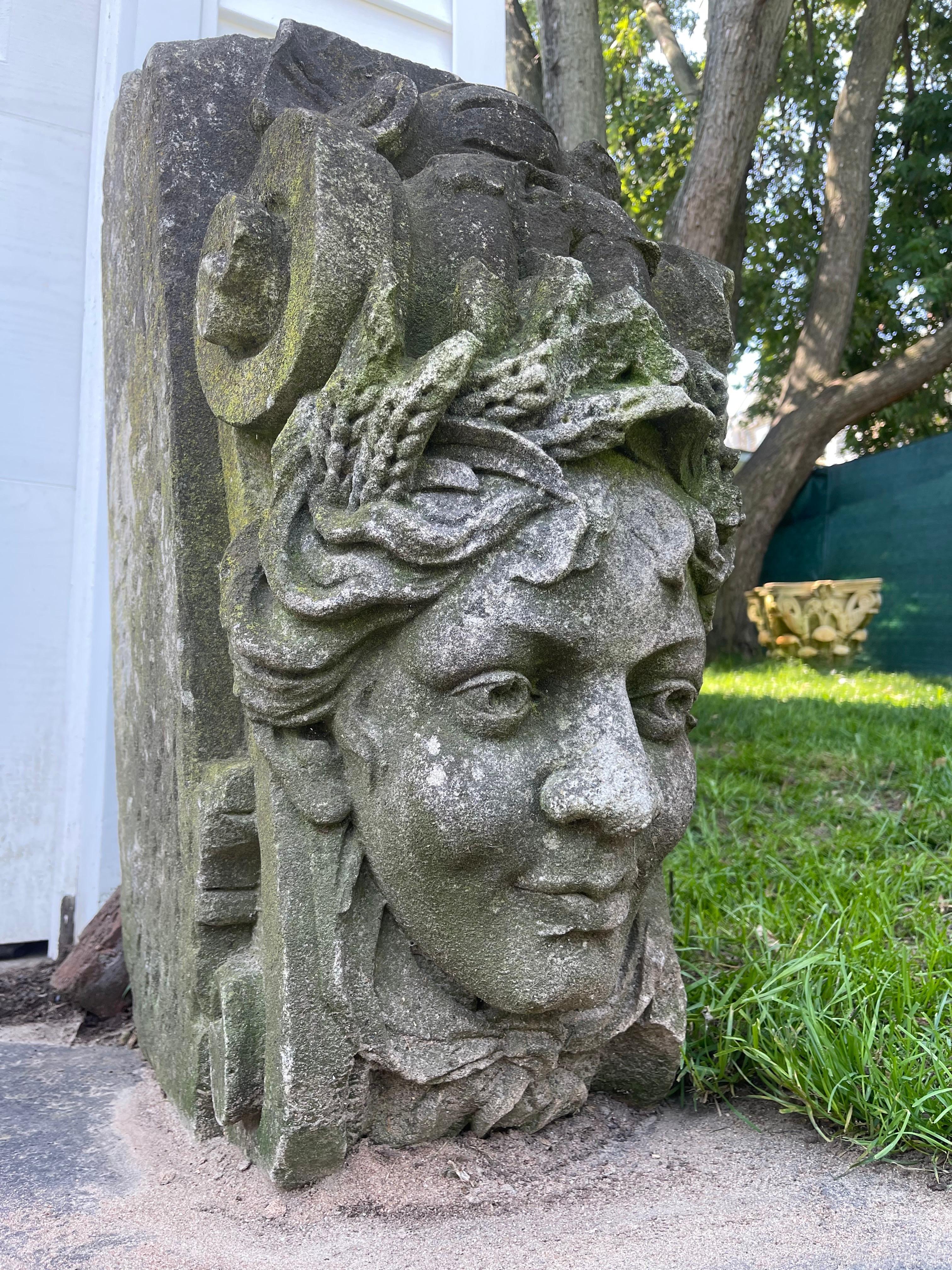 John Jacob Astor III Headstone from Newport Chetwode Mansion In Good Condition For Sale In New Haven, CT
