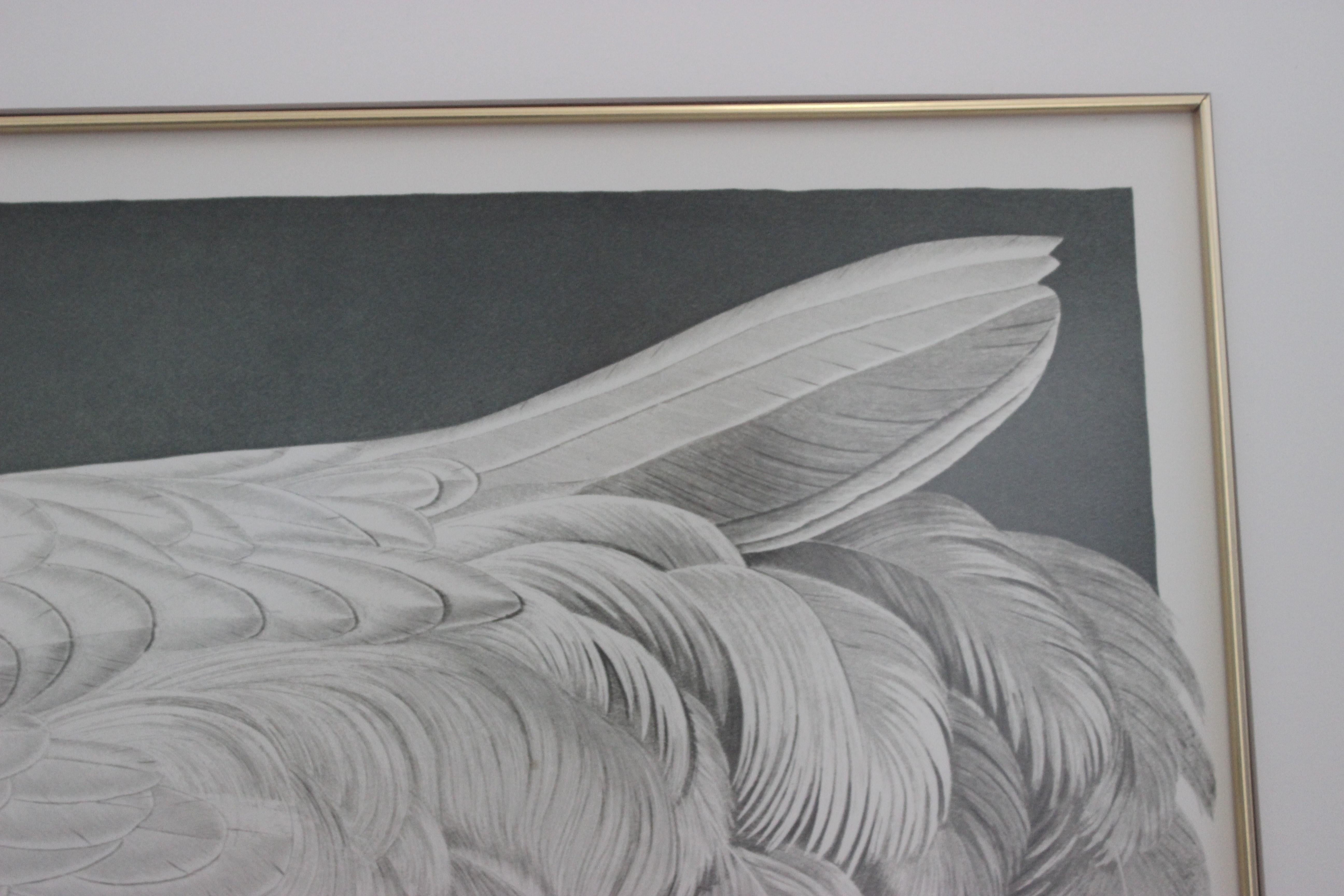 Fin du 20e siècle Gravure de la grue blanche d'après John James Audubon par M Bernard Loates en vente